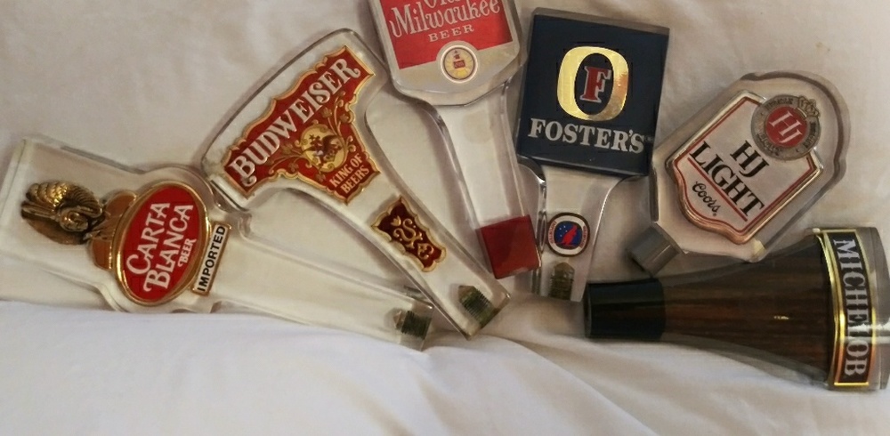 Vintage 80s Beer Tap Handle Bundle